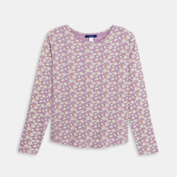 تيشيرت مضلع وبرسوم باللون...